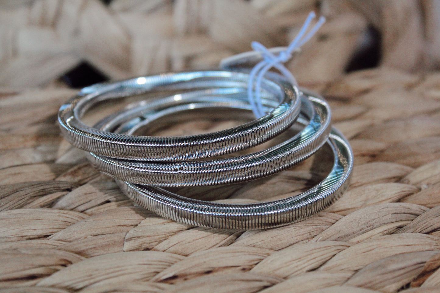 Set of 3 Silver Stretch Bracelets