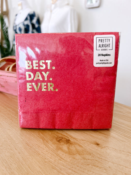 Best Day Ever Cocktail Napkins