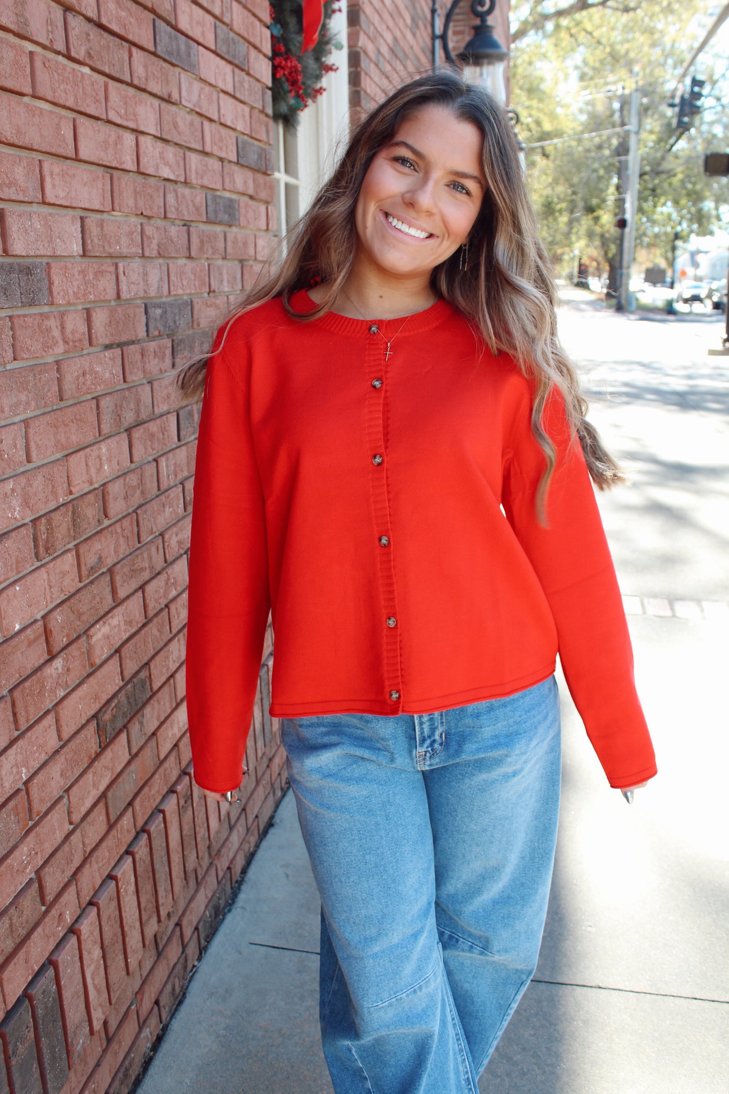 Cherry Button-Up Cardigan