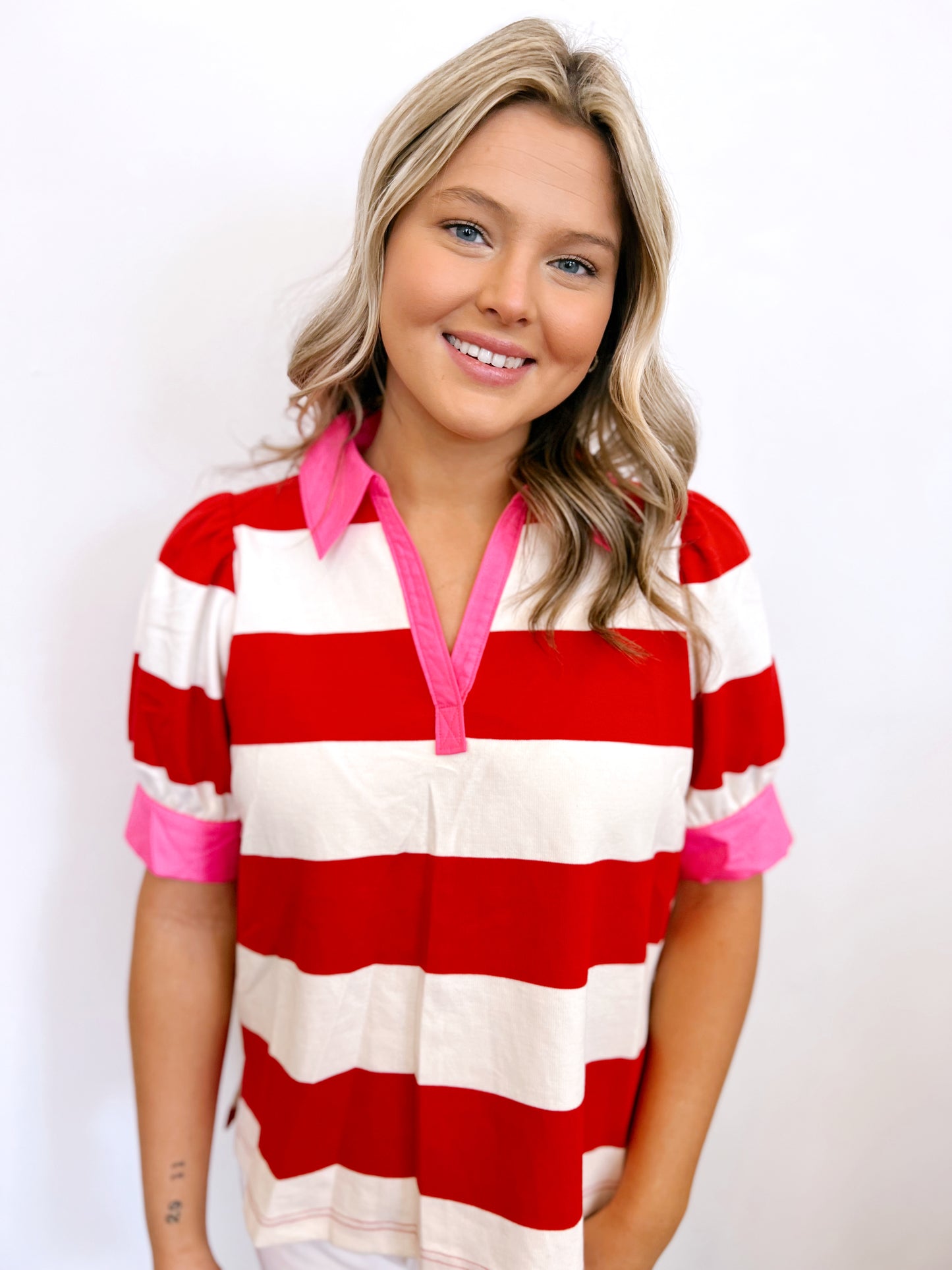 Red Striped Top