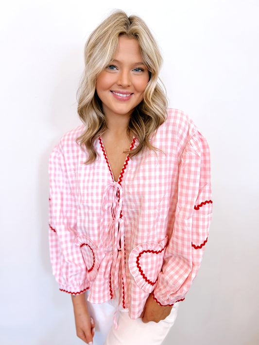 Baby Pink Heart Blouse